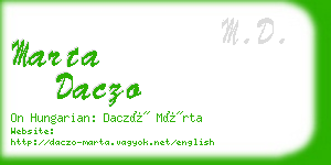 marta daczo business card